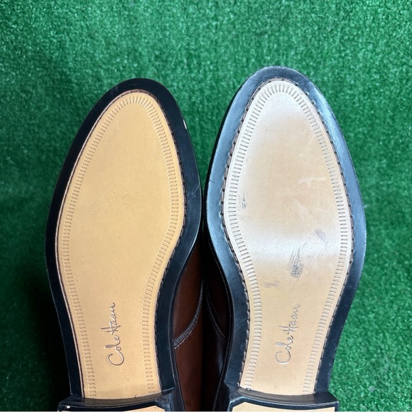 Cole Haan Men’s 8.5 Brown Patent Leather Split Toe Oxford Shoes - NEW - Picture 9 of 12